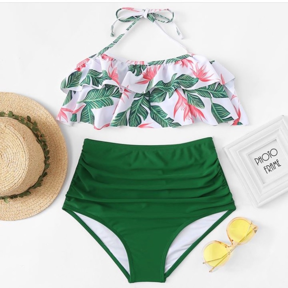 Plus size high waisted bikini..